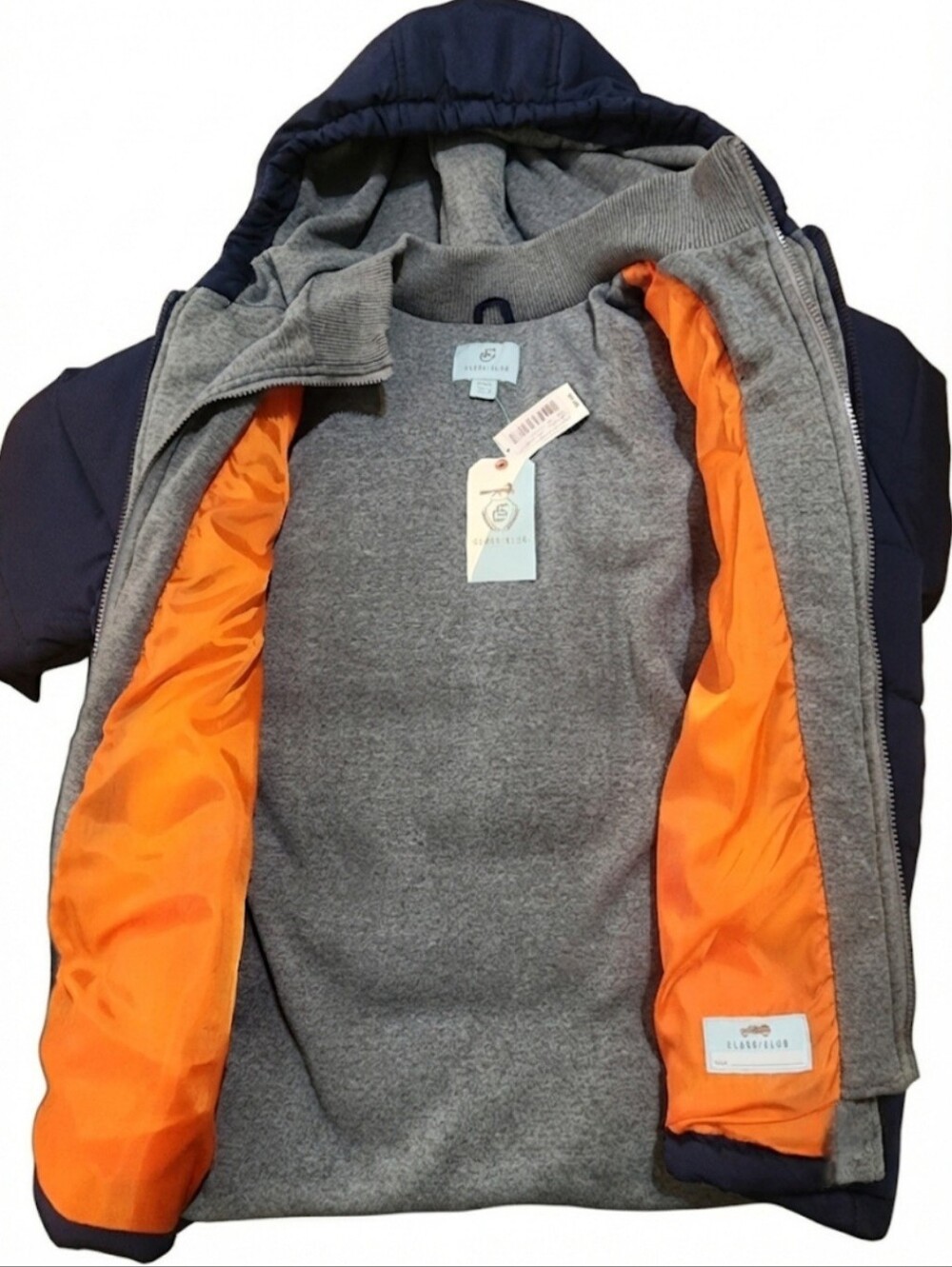 Class Club Boys Navy Puffer Winter Jacket NWT 14/16 - Picture 3 of 6